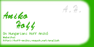 aniko hoff business card